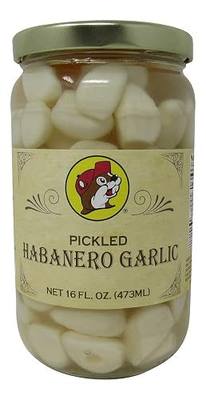 Buc-ee's Pickled Habanero Garlic in a Resealable Jar, Gluten Free, No High Fructose Corn Syrup, 16 Fl Ounces