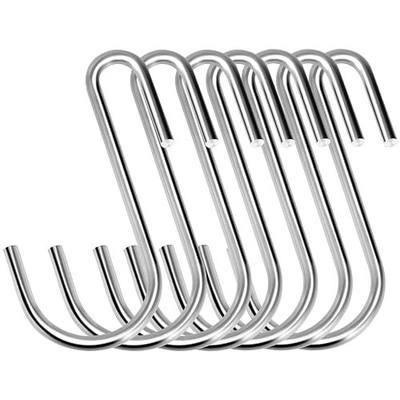 30 Pack Premium Stainless Steel S Hooks | Professional S Hooks for Hanging Kitchenware, S Shaped Hooks for Hanging Pots, Pans, Cups, Plants, Bags, Towels
