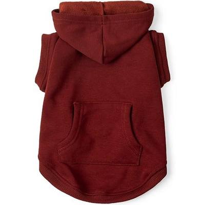 Koneseve Dog Hoodie Fleece Puppy Clothes Warm Sweater with Hat for Small Dogs Cat Hooded Shirt Kitten Pet Basic Hoodies Sweatshirt with Pocket Doggie Soft Winter Coat Apparel (Red; M)