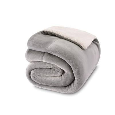 NANPIPER Baby Sherpa Blanket,Warm Toddler Throw Blanket,Soft Newborn Fleece Blanket for Winter (Light Grey,30x40 inches)
