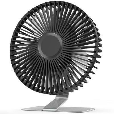 SLENPET 6-inch USB Small Desk Fan, 4 Speeds, Powerful Desktop Table Fan | Ultra-quiet, 90° Adjustment for Better Cooling, Portable Mini Personal Fan for Home Office, Metal Base, Silver