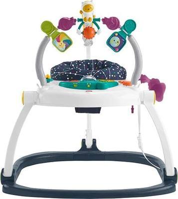 Fisher-Price Baby Jumperoo Baby Bouncer and Activity Center with Lights and Sounds, Astro Kitty SpaceSaver