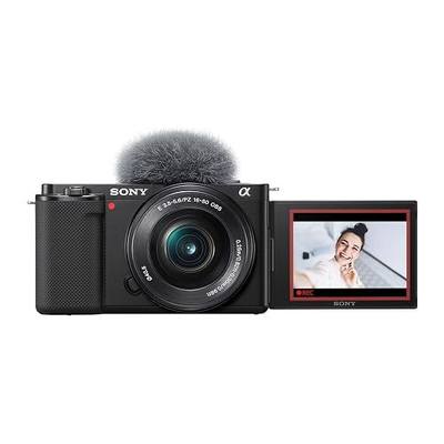Sony Alpha ZV-E10 - APS-C Interchangeable Lens Mirrorless Vlog Camera Kit - Black | Aps-C 24.2MP Exmor CMOS, Sony E-Mount, 4k30p Video, 425-Point Af, Includes E Pz 16-50mm Oss Kit Lens