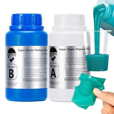 BBDINO Silicone Mold Making Kit, Super Elastic Liquid Silicon for Mold Making, N.W. 21.2 oz, 1:1 by Volume, Jade Green, Ideal for Casting Silicone Molds for Resin/Plaster/Wax/Jewelry etc. | 1:1 Mixing Self Degassing 3h Fast Cure Platinum Silicone Ideal for Casting Silicone Molds for Resin/Plaster/Wa