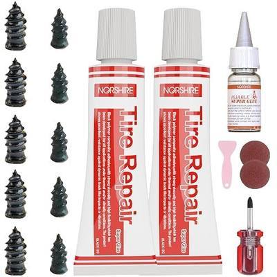 NORSHIRE Tire Repair Nail,Self-Tapping Screw,Tire Repair Kits,Tire Screw Plug,Tire Repair Rubber Nail,Tire Fix,Suitable for car, Motorcycle, ATV, Jeep, Truck, Tractor tire Puncture Repair