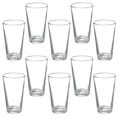 DISCOUNT PROMOS Personal Mixing Glasses 20 oz. Set of 10, Bulk Pack - Quality Glass, Thick Base, Home Bartending, Durable - Clear