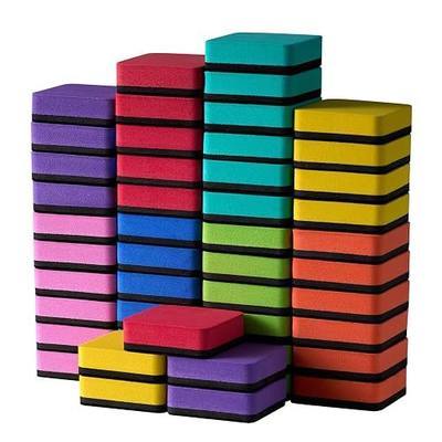 Favide 48 Pack Magnetic Whiteboard Dry Eraser Chalkboard Cleansers for Classroom, Home and Office (8 Color)