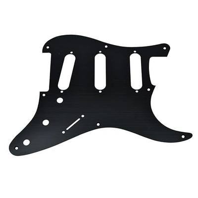 Dopro 8 Hole Aluminum Anodized Vintage Style ST Strat SSS Guitar Pickguard Scratch Plate for American FD Strat Black