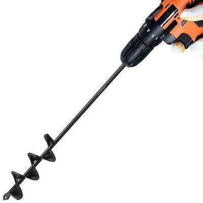 Auger Drill Bit for Planting Ruooson 1.9X14.5 in Garden AugerSpiral Easy Planter Rapid Planter Plant for 3/8" Hex Drive <1Pcs>. (1.9x14.5 in)