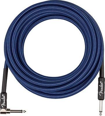 Fender Professional Instrument Cable 18.6ft Straight-Angle Blue Tweed - 1 Pack
