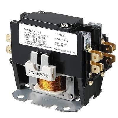 Dreyoo 24V Coil 1 Pole 40A Air Conditioner Contactor HVAC Motor Relay | Carrier HVAC Motor Contactor, Air Conditioner Replacement Relay, Compatible with C231b, Heat Pump, Refrigeration Systems
