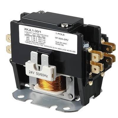 Dreyoo 24V Coil 1 Pole 30A Air Conditioner Contactor HVAC Motor Relay | Carrier HVAC Motor Contactor, Air Conditioner Replacement Relay, Compatible with C230b, Heat Pump, Refrigeration Systems