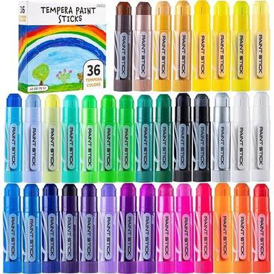 JOYIN 36 Colors Washable Tempera Paint Sticks, Art Supplies, Paint for Kids, Quick Drying and No Mess Arts Project, Gifts for Kids and Artists Birthday Valentine Easter Gifts for Boys Girls