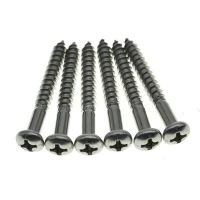 Dopro 6-Pack Stainless Steel Phillips Head Vintage-Style Guitar Tremolo Bridge Mounting Screws Fits Vintage FD Strat/Stratocaster