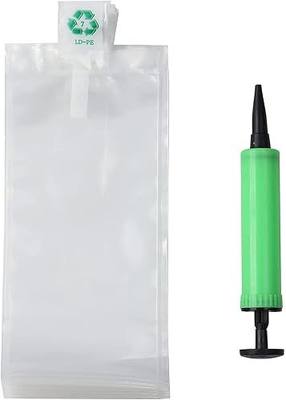 Miupoo Packaging Air Bags,Clear Plastic Inflatable Air Packaging Protector Bag with Free Pump Cushion,Air Inflatable Cushion Blocking Packaging Bag,4x8 Inches,50 Pieces