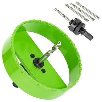 4-3/8 Hole Saw for 4" Recessed Lights, Carbide Grit Holes Saw Cutting Plaster Drywall Ceiling Sheetrock