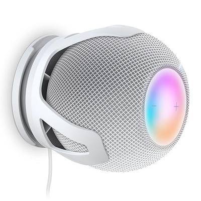 PlusAcc for HomePod Mini Wall Mount - Holder Mount Compatible with Homepod Mini, No Muffled Sound, with Cord Management, Space Saving Accessories for Home Pod Mini (White)