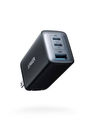 Anker Phone Charger, 65W 3-Port Fast Compact Foldable USB C Charger Block, Type C Charger Fast Charging for MacBook Pro/Air, iPad Pro, Galaxy S20, Dell XPS 13, Note 20/10+, iPhone 17 Series, and More | GaN Charger Fast Charging for MacBook Pro/ Air, iPad Pro, Galaxy S20, Dell XPS 13, Note 20/10+, iP