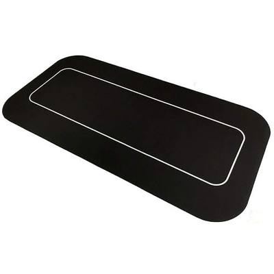Yuanhe 70" x 35" Portable Rectangle Sure Stick Rubber Foam Poker Table Top Layout Poker Mat (Black)