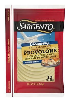 Sargento Creamery Provolone Natural Sliced Cheese, 10 slices