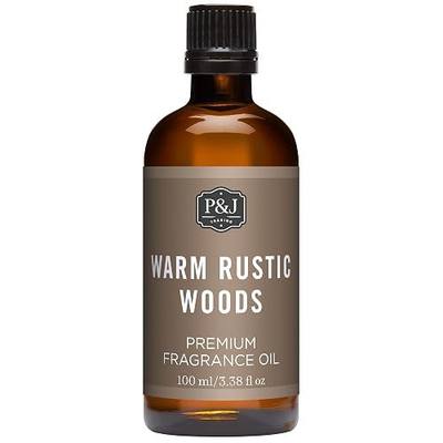 P&J Trading - Warm Rustic Woods Scented Oil 100ml - Fragrance Oil for Candle Making, Soap Making, Diffuser Oil