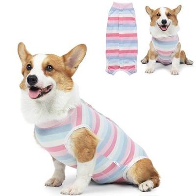 Coppthinktu Dog Surgery Recovery Suit for Dogs Cat Dog Onesie, Dog Recovery Suit Female for Small Medium, Pet Surgical Neuter Post-Surgery Suit E-Collar Alternative Anti Licking Abdominal Wounds