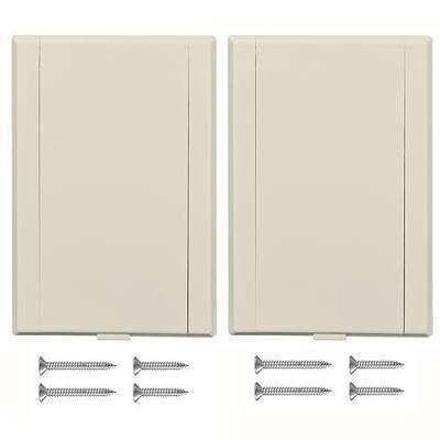 HASMX 775590A Central Vacuum Inlet Valve Plate, Low Voltage Wall Inlet Valve Replacement for Central Vacuum Systems - Almond (2-Pack)