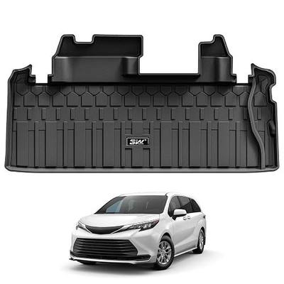 3W Cargo Mat for Toyota Sienna 2021-2026, TPE Custom Fit Trunk Liner | Fits 7 Seat & 8 Seat Models; Heavy-Duty Protection from Mud, Spills & Wear; No Gaps, No Shifting