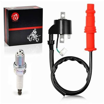 MOTO1988 Ignition Coil and Spark Plug Compatible with Polaris Sportsman 500 1996-2002 Magnum 425 500 Xpedition 425 OEM 3085228 3085227