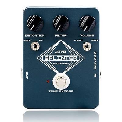 JOYO Analog Distortion Guitar Pedal, FAT/MOSFET Toggle with DISTORTION/FILTER/VOLUME Control, True Bypass (SPLINTER JF-21)