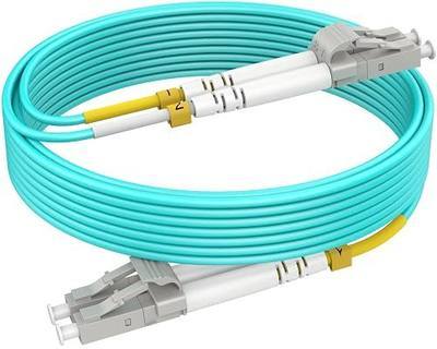 RamboCables-OM4 LC LC Fiber Patch Cables MMF Multimode, 10ft/3m | Options 0.66ft~1000ft, MM Fiber Optic Cable Duplex, LSZH, 50/125μm 10G/40G/100G