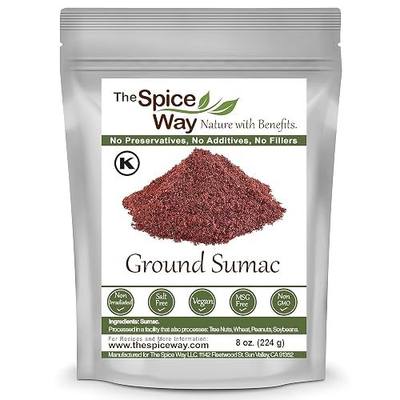 The Spice Way Pure 100% Sumac 8 oz Spice Seasoning Powder No Salt Sumak