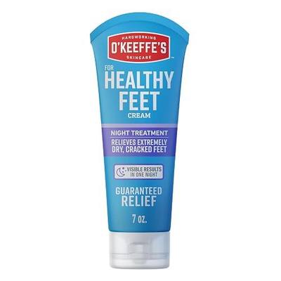 O'Keeffe's for Healthy Feet Night Treatment Foot Cream - 7 oz Tube (1 Pack) - Guaranteed Overnight Relief for Extremely Cracked, Dry Feet, Repairing Skincare, Instantly Boosts and Retains Moisture Levels