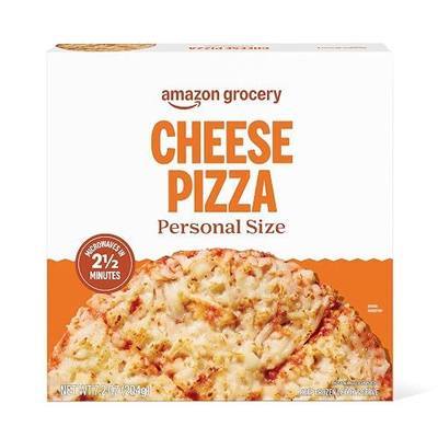 Amazon Grocery, Personal Size Cheese Pizza, Frozen, 7.2 Oz