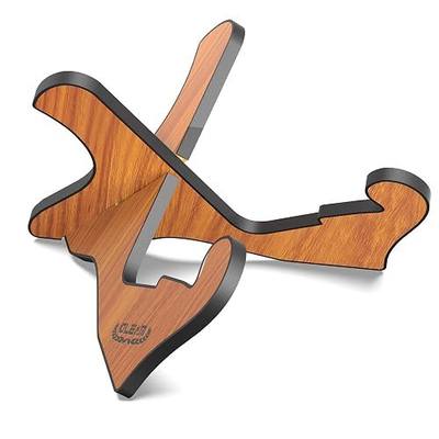 GLEAM Guitar Stand - Universal MDF Wooden for Acoustic Electric Guitar and Bass X-Frame Style Portable String Instrument Holder with Soft Foam Covering