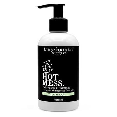 Tiny Human Supply Co Hot Mess Baby Wash & Shampoo, Tropical Apple, 8oz (1-pack) pH Balanced, Natural Ingredients, No Added Sulfates, Dyes, Parabens, or Phthalates
