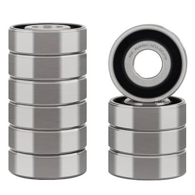 XIKE 10 Pcs Bearings 1/2" x1-3/8 x7/16, Compatible with 1621-2RS. | Double Rubber Seals and Pre-Lubricated, Deep Groove Ball Bearing