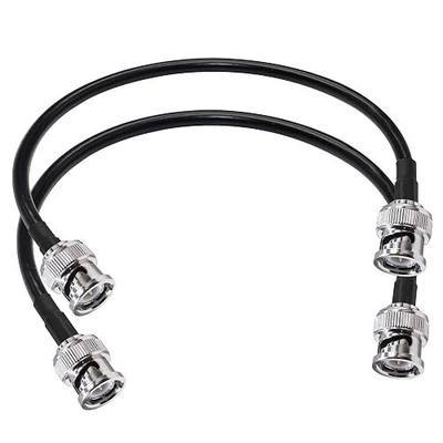 TUOLNK RG58 BNC Jumper Cable 50 Ohm, 12 Inch (30cm) Low Loss BNC Male to Male Extension Coax Cable for Antenna Analyzer, CB Radio, Security CCTV Camera (2pcs)