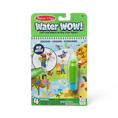 Melissa & Doug Let’s Explore Water Wow! Seasons Water-Reveal Pad – Reusable On The Go Travel Activity - FSC Certified