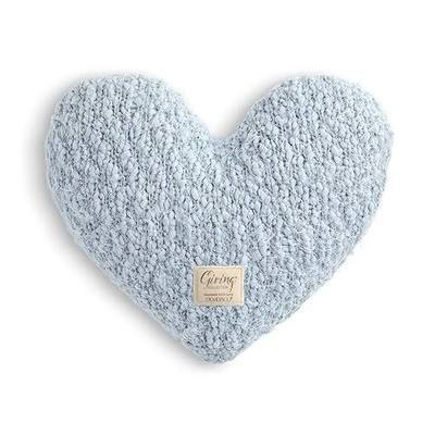 DEMDACO Giving Collection Soft Blue Weighted Giving Heart - Weighted Heart Pillow for Bedding - Decorative Throw Pillow - Meaningful Gift Idea - Handmade - Luxurious, Soft & Cozy - 1.85 lbs