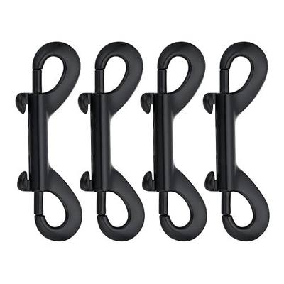 Double Ended Bolt Snaps Hook Black Trigger Clips Chain Metal Clips 3.5 Inch 4pcs