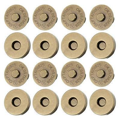 20 Set Magnetic Snaps, Purse Magnetic Bag Fastener Clasp Magnetic Button Replacement Kit for Sewing, DIY Craft, Purses, Bags, Clothes, Leather (Bronze 14MM)