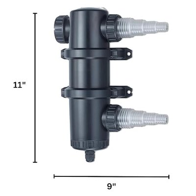 Shock Wave 18W in-Line Clarifier for Ponds & Water Features | Durable 18W pond UV light clears up to 2,000 gallons. Easy in-line setup, 9k-hour bulb & online maintenance videos.