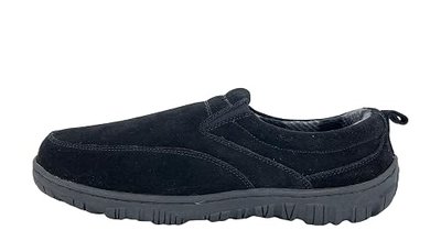 Clarks Mens Slipper with Suede Leather Upper SAB30194A - Closed Back with Double Gore and Removable Insole - Indoor Outdoor House Slippers For Men