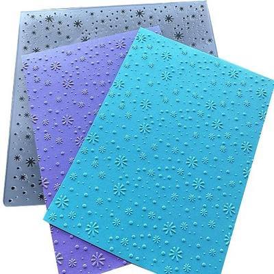 Arbuya Christmas Snowflakes Snowfall Background Plastic Embossing Folders for Card Making Scrapbooking or Paper Crafts,15x15cm (5.9 * 5.9inch)