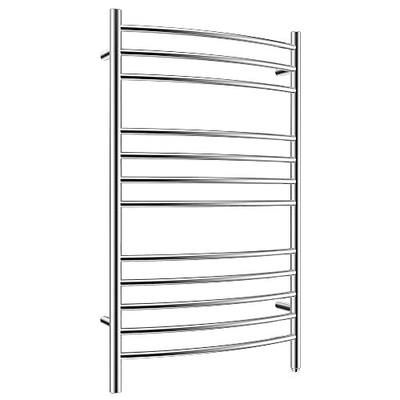 HEATGENE 12-Bar Towel Warmer, Heated Towel Rack, 4-Support, Mirror Polish | 304 Stainless Steel 12-Bar Heated Towel Rack With Four Supports And Plug-In Or Hardwired Installation, Mirror Polish