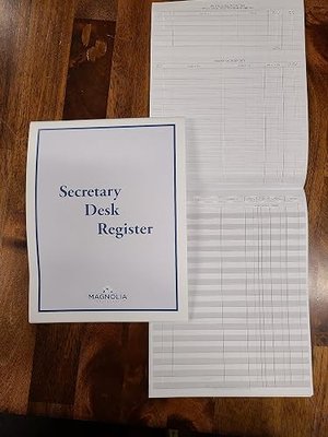 Pack of 5 Premium Check Registers for Deskbook Checks, Secretary Desk Register, Size: 6 3/8 x 8 1/4 (10 Registers)