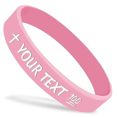 Personalized Silicone Wristbands,Custom Rubber Bracelets,Customized Text Rubber Wristbands for Events, Support, Gifts,Fundraisers, Motivation,Awareness