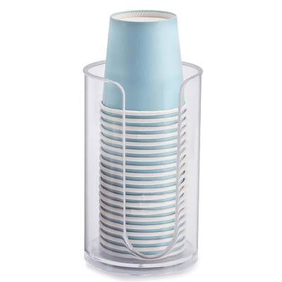 Bathroom Cup Dispenser, 3oz-5oz Small Disposable Paper Cups Holder Clear | for Bathroom Vanity Countertop's Rinsing/Mouthwash Cups