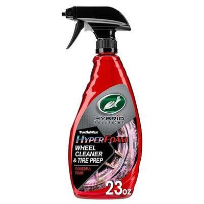 Turtle Wax Hybrid Solutions Hyper Foam Wheel and Tire Cleaner, High-Foaming Formula, Removes Dirt, Iron & Brake Dust, Perfect Prep for Tire Shine, Safe for All Wheels, 23 oz (Pack of 1)